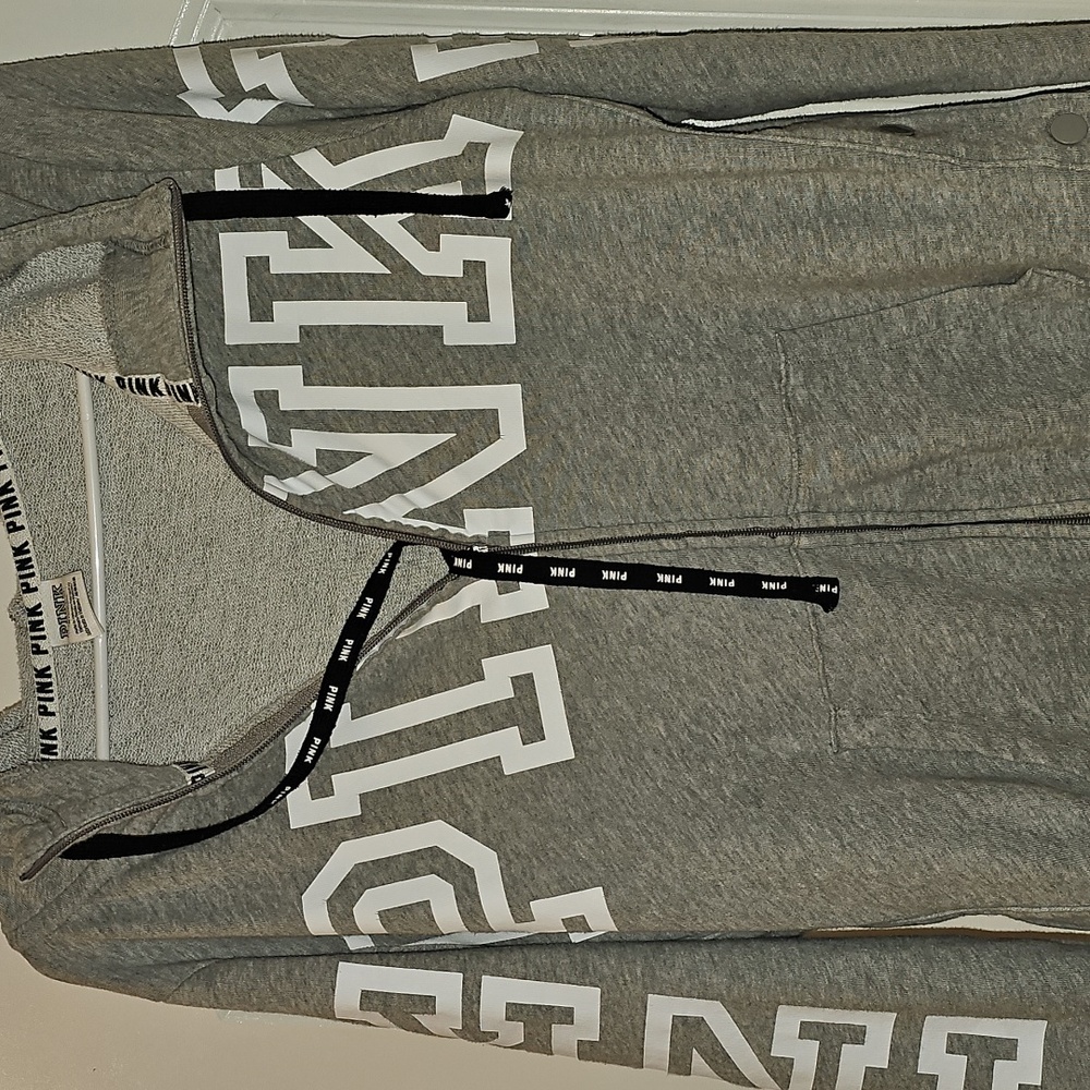 PINK Side Snap Zip-Up Hoodie